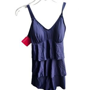 Women's Layered Swimsuit Look Swimsuit - Size 10 - NWT